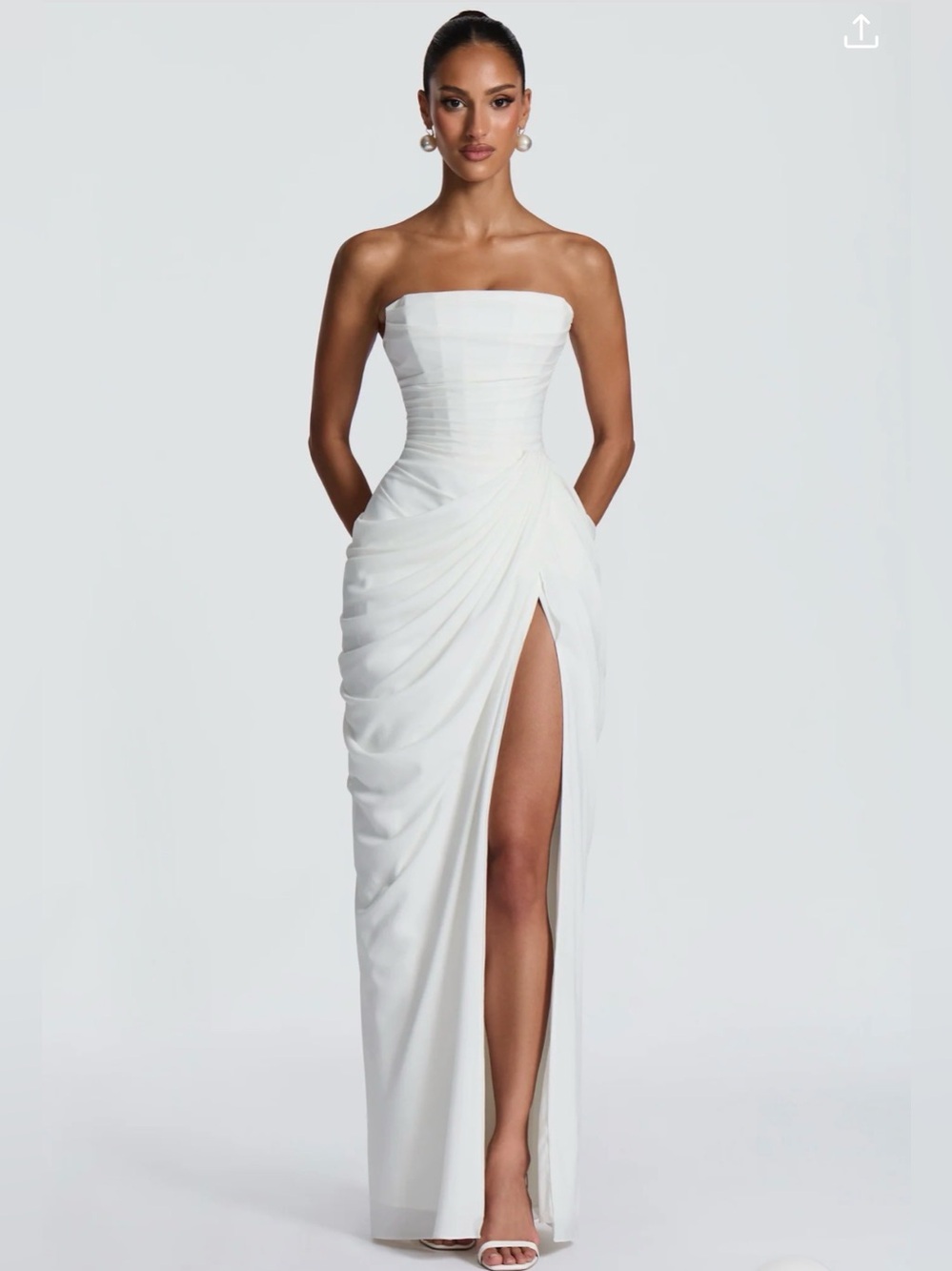 Babyboo Cyra White Maxi Dress